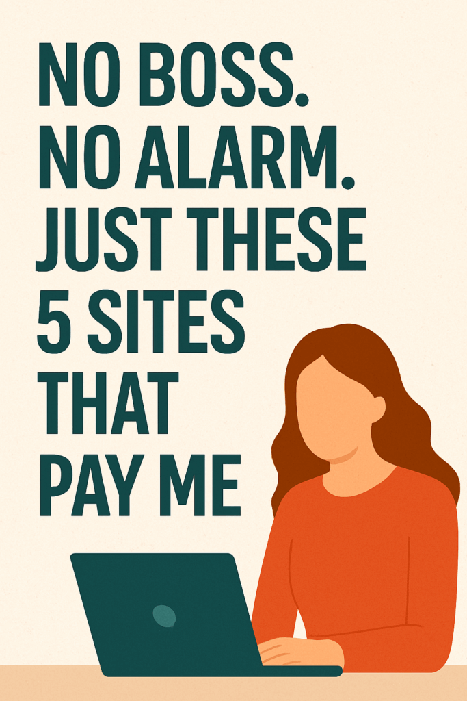 No Boss. No Alarm. Just These 5 Sites That Pay Me