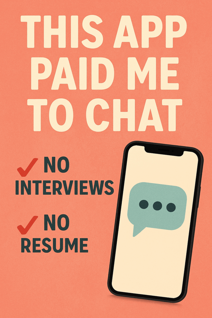 This App Paid Me to Chat — No Interviews, No Resume, No BS