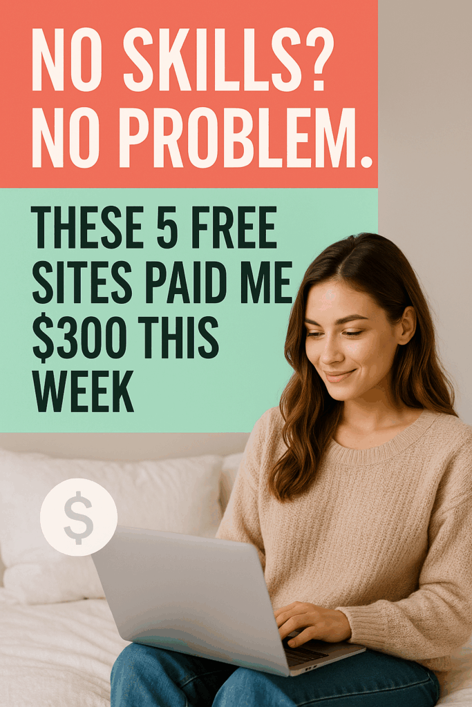 No Skills, No Problem — These 5 Online Jobs Still Paid Me $300 This Week