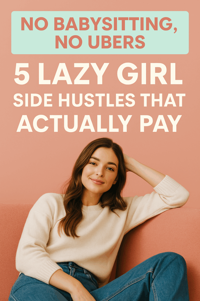 No Babysitting, No Ubers: 5 Lazy Girl Side Hustles That Actually Pay