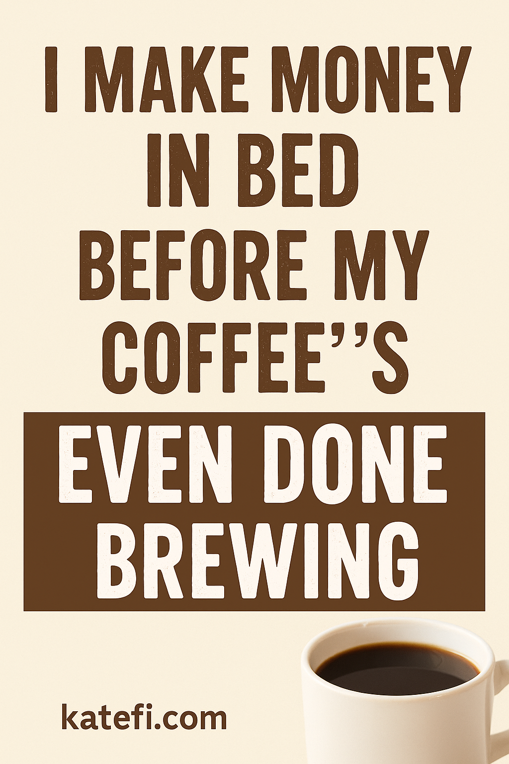 I Make Money in Bed Before My Coffee’s Even Done Brewing