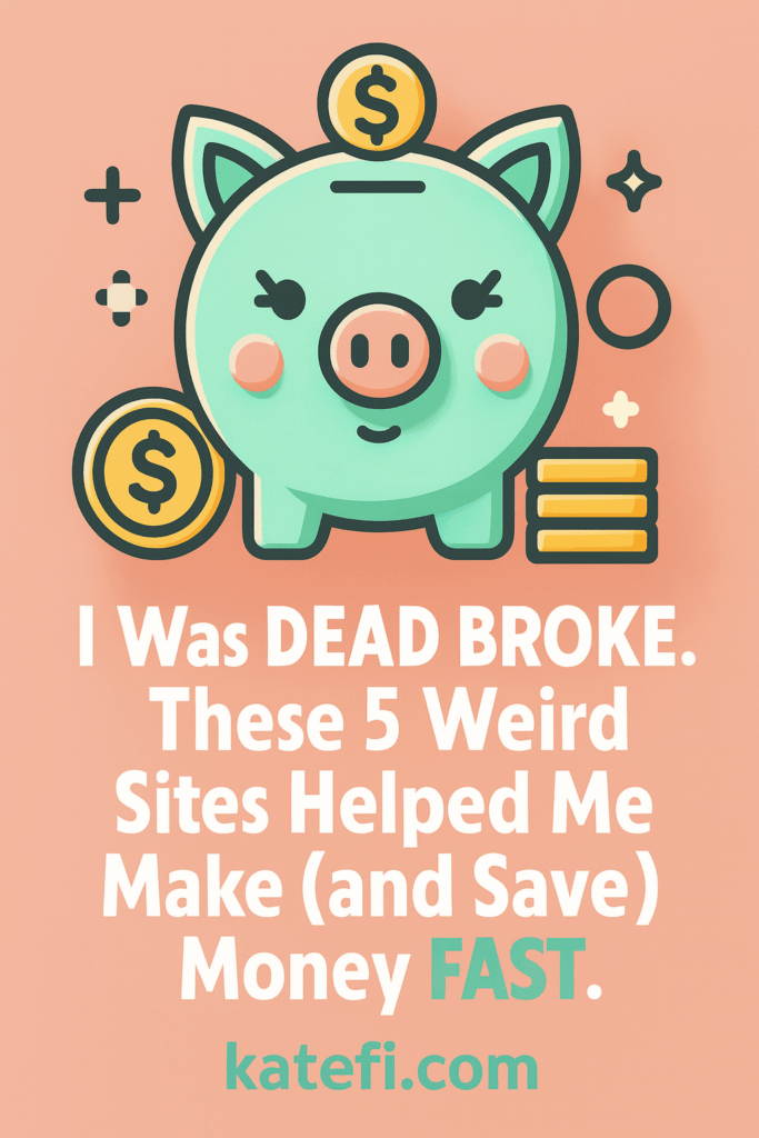 I Was Dead Broke. These 5 Weird Sites Helped Me Make (and Save) Money FAST.