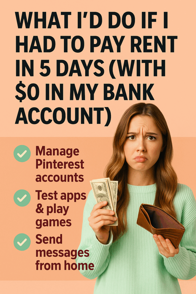What I’d Do If I Had to Pay Rent in 5 Days (With $0 in My Bank Account)
