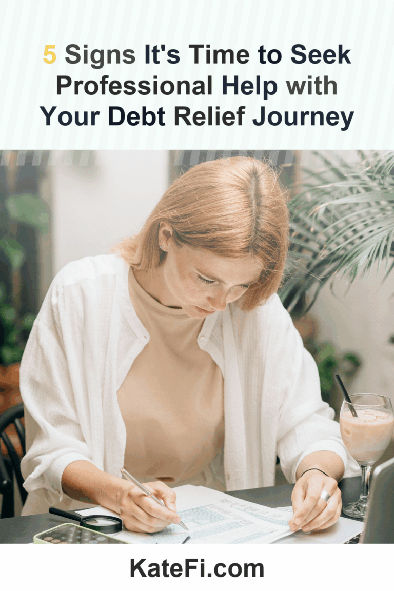 5 Signs It's Time to Seek Professional Help with Your Debt Relief Journey – Pinterest cover