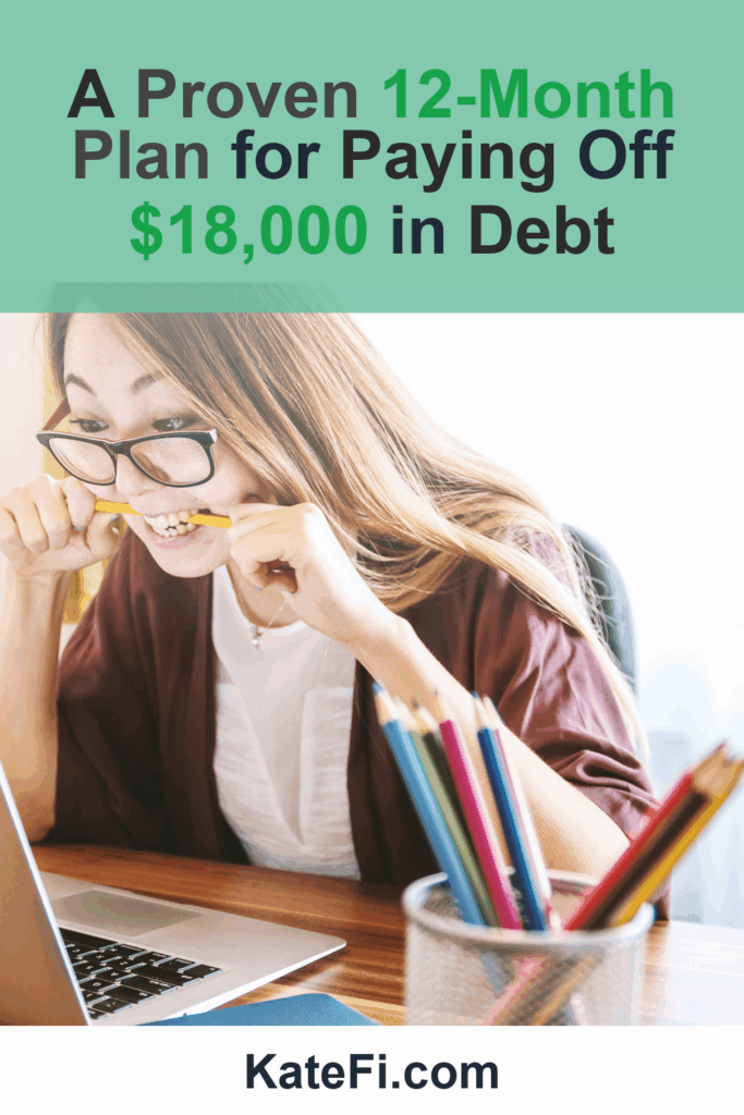 A Proven 12-Month Plan for Paying Off $18,000 in Debt – Pinterest cover