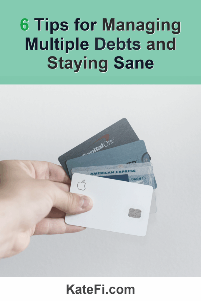 6 Tips for Managing Multiple Debts and Staying Sane – Pinterest cover