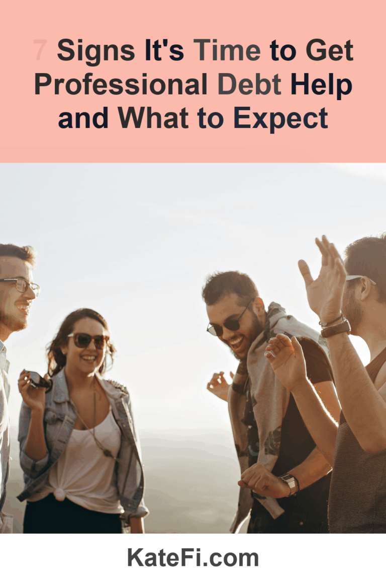 7 Signs It's Time to Get Professional Debt Help and What to Expect – Pinterest cover