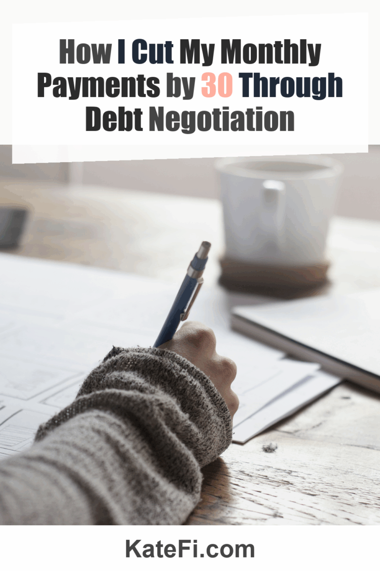 How I Cut My Monthly Payments by 30 Through Debt Negotiation – Pinterest cover