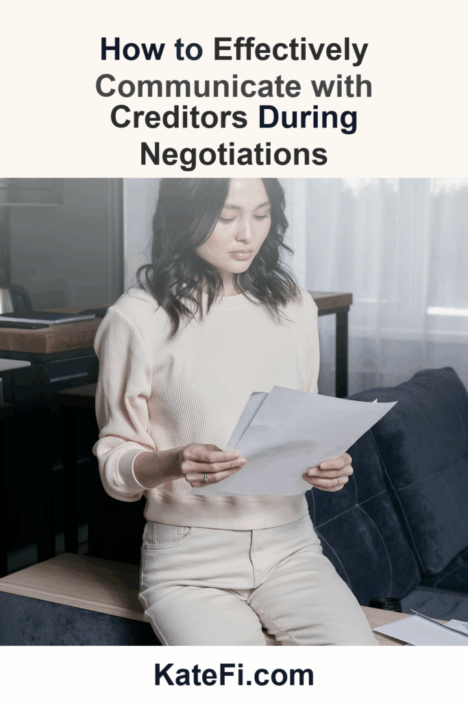 How to Effectively Communicate with Creditors During Negotiations – Pinterest cover