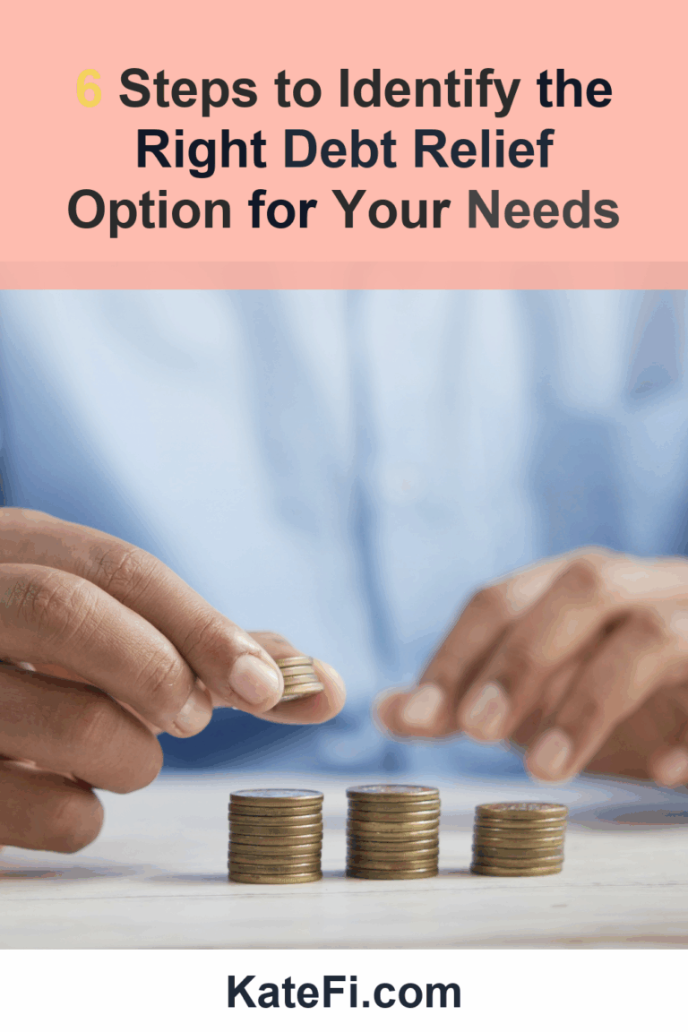 6 Steps to Identify the Right Debt Relief Option for Your Needs – Pinterest cover