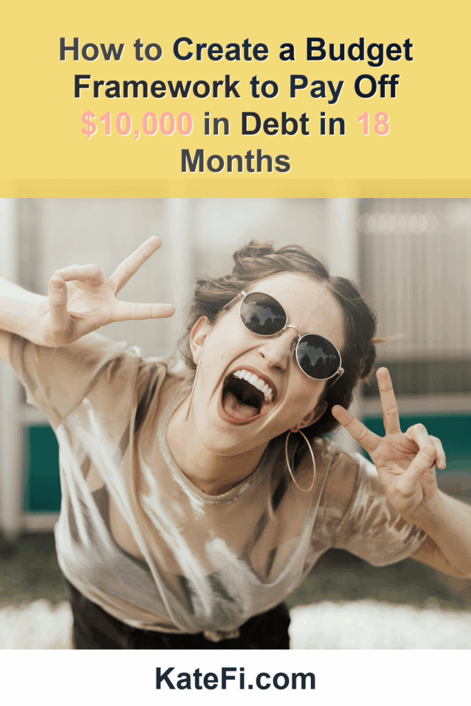 How to Create a Budget Framework to Pay Off $10,000 in Debt in 18 Months – Pinterest cover