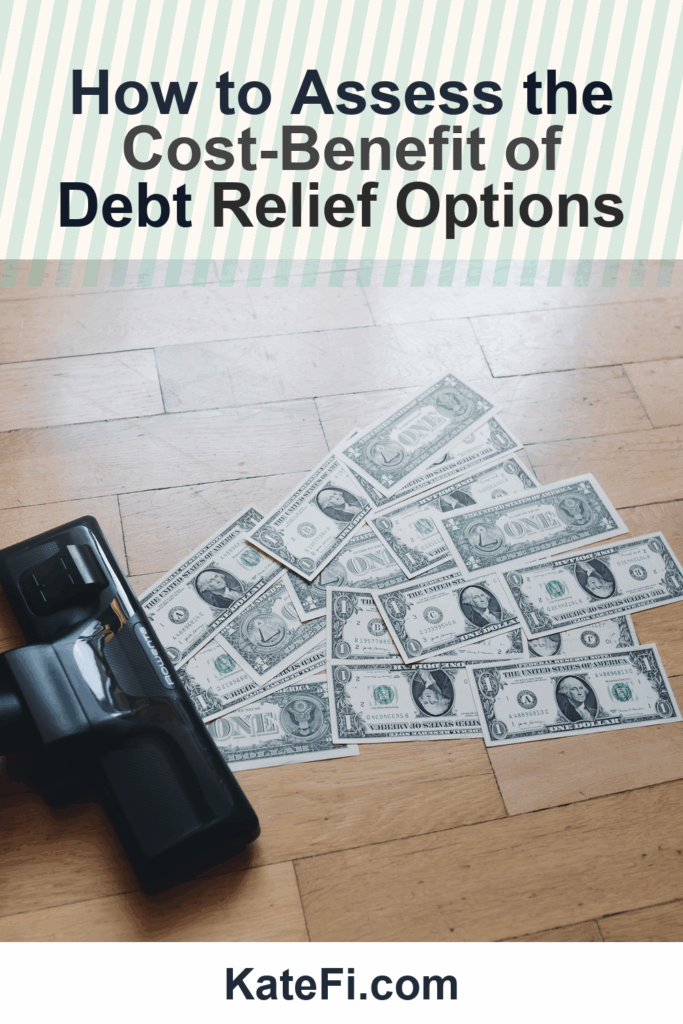 How to Assess the Cost-Benefit of Debt Relief Options – Pinterest cover