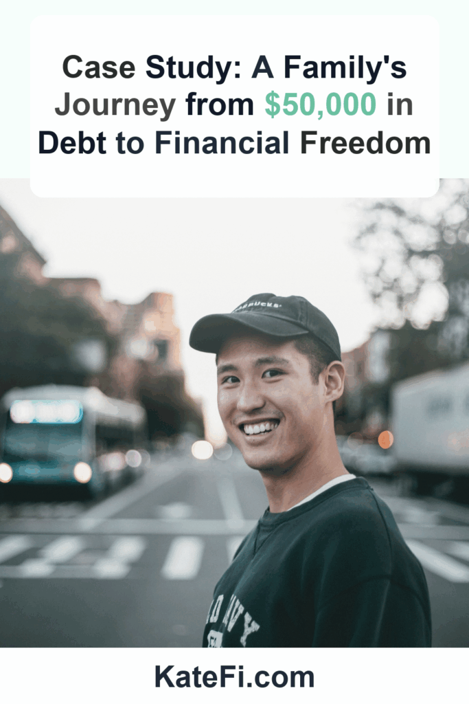 Case Study: A Family's Journey from $50,000 in Debt to Financial Freedom – Pinterest cover