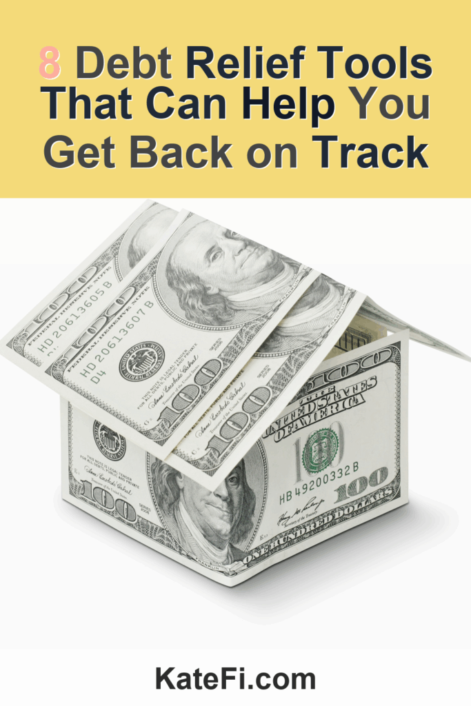 8 Debt Relief Tools That Can Help You Get Back on Track – Pinterest cover