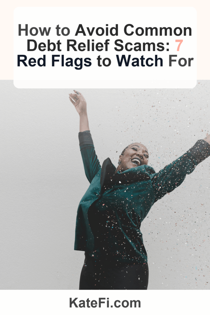 How to Avoid Common Debt Relief Scams: 7 Red Flags to Watch For – Pinterest cover