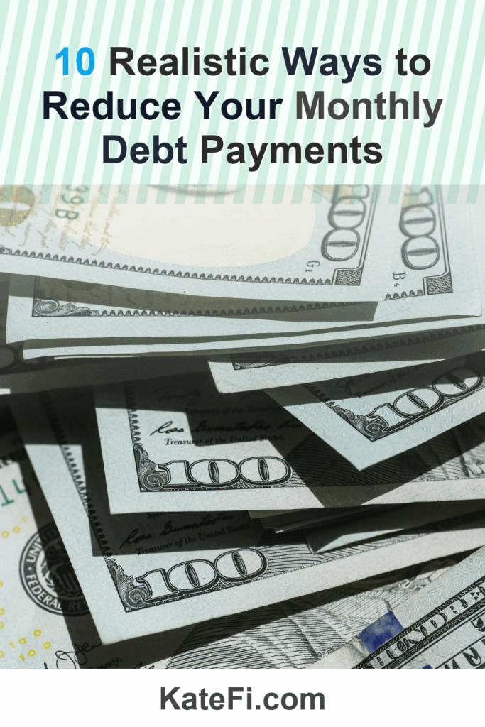 10 Realistic Ways to Reduce Your Monthly Debt Payments – Pinterest cover