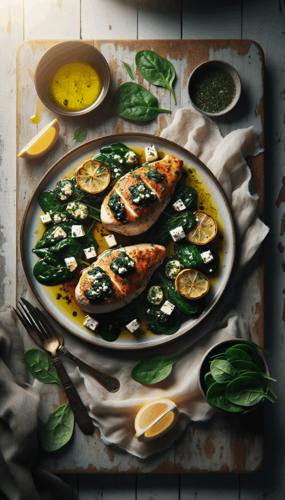 Savory Spinach and Feta Stuffed Chicken Breasts