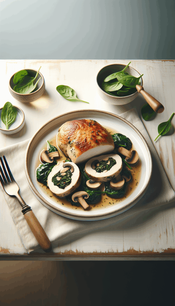 Savory Mushroom and Spinach Stuffed Chicken: An Elegant Dinner – easy budget-friendly recipe for Pinterest, meal prep, and family dinners.