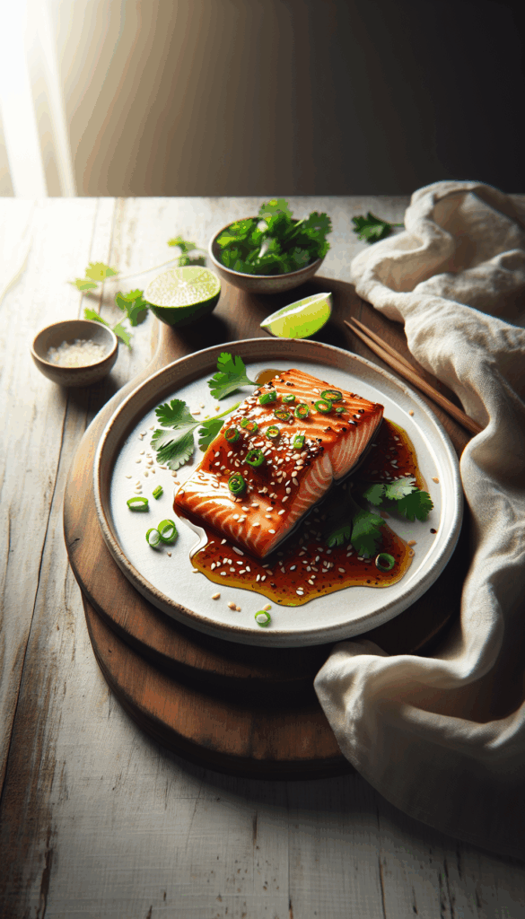 Sweet and Spicy Honey Sriracha Glazed Salmon