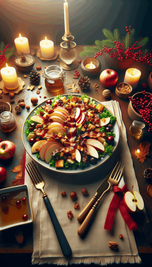 Crisp Autumn Apple Bacon Salad with Maple Vinaigrette – easy budget-friendly recipe for Pinterest, meal prep, and family dinners.