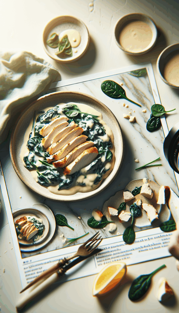 One-Pot Wonder: Creamy Tuscan Chicken Spinach Delight – close-up, Pinterest-ready plated recipe photo