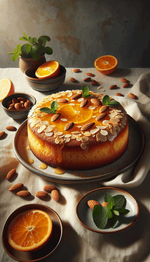 Heavenly Almond and Orange Blossom Cake