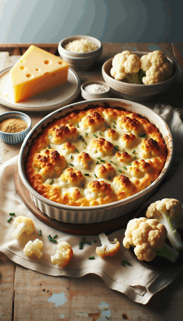 Velvety Cauliflower and White Cheddar Gratin