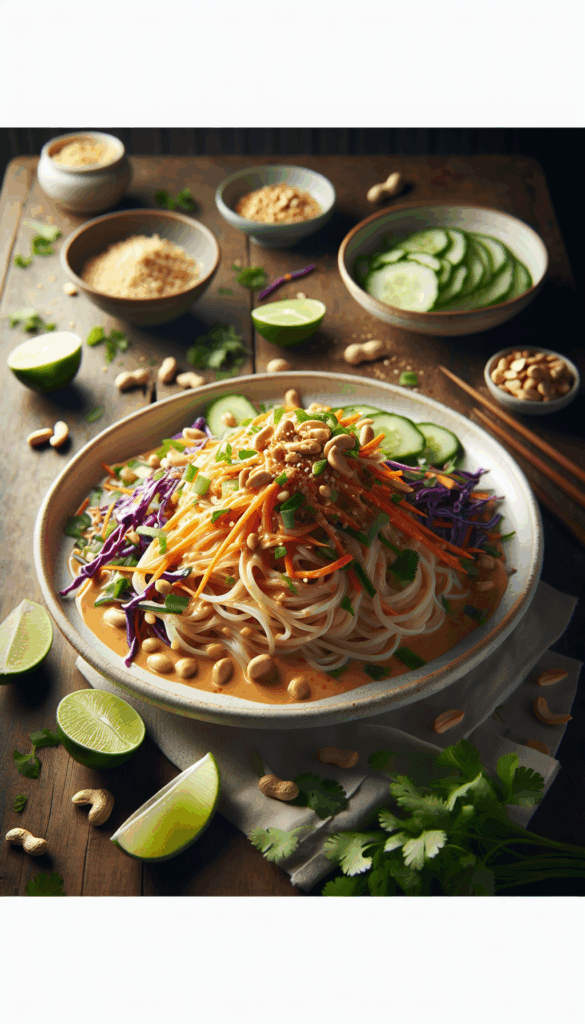 Mouthwatering Thai Peanut Noodle Salad: A Burst of Exotic Freshness