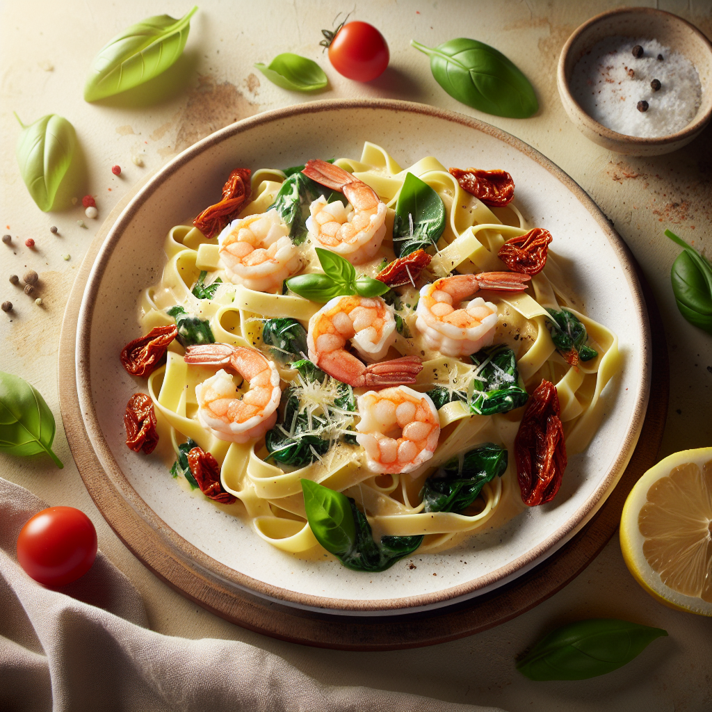 Effortless Elegance: Creamy Tuscan Shrimp Pasta in Under 30 Minutes