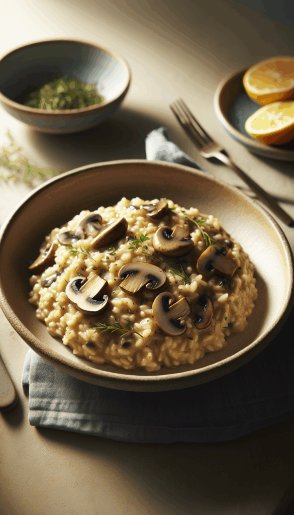 Velvety Mushroom Risotto That's Easier Than You Think – close-up, Pinterest-ready plated recipe photo