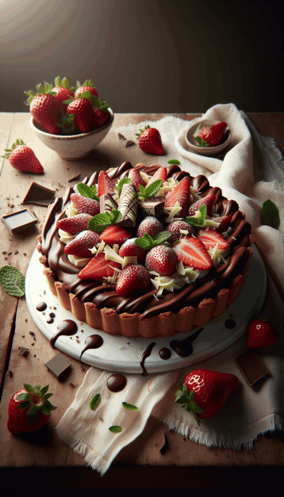 Delightful Chocolate-Covered Strawberry Tart