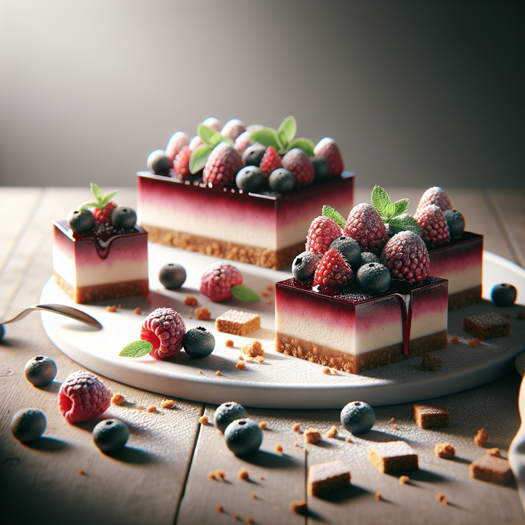 Luscious Berry Cheesecake Bars with a Graham Cracker Crust