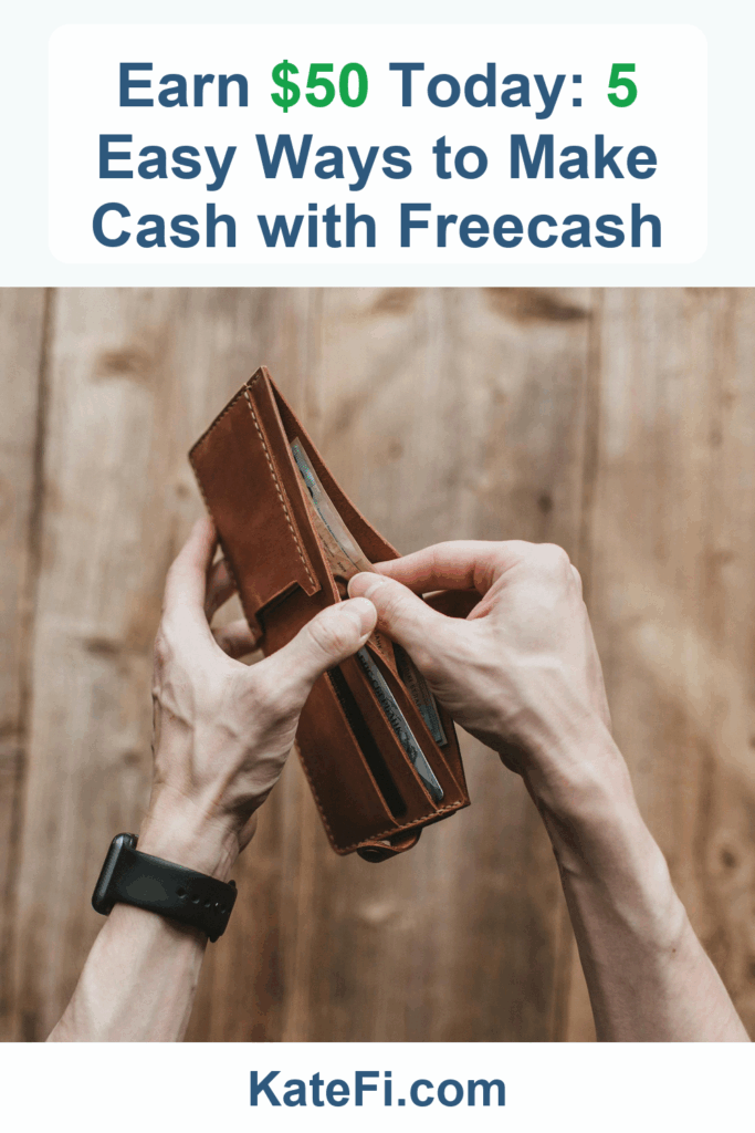 Earn $50 Today: 5 Easy Ways to Make Cash with Freecash – Pinterest cover