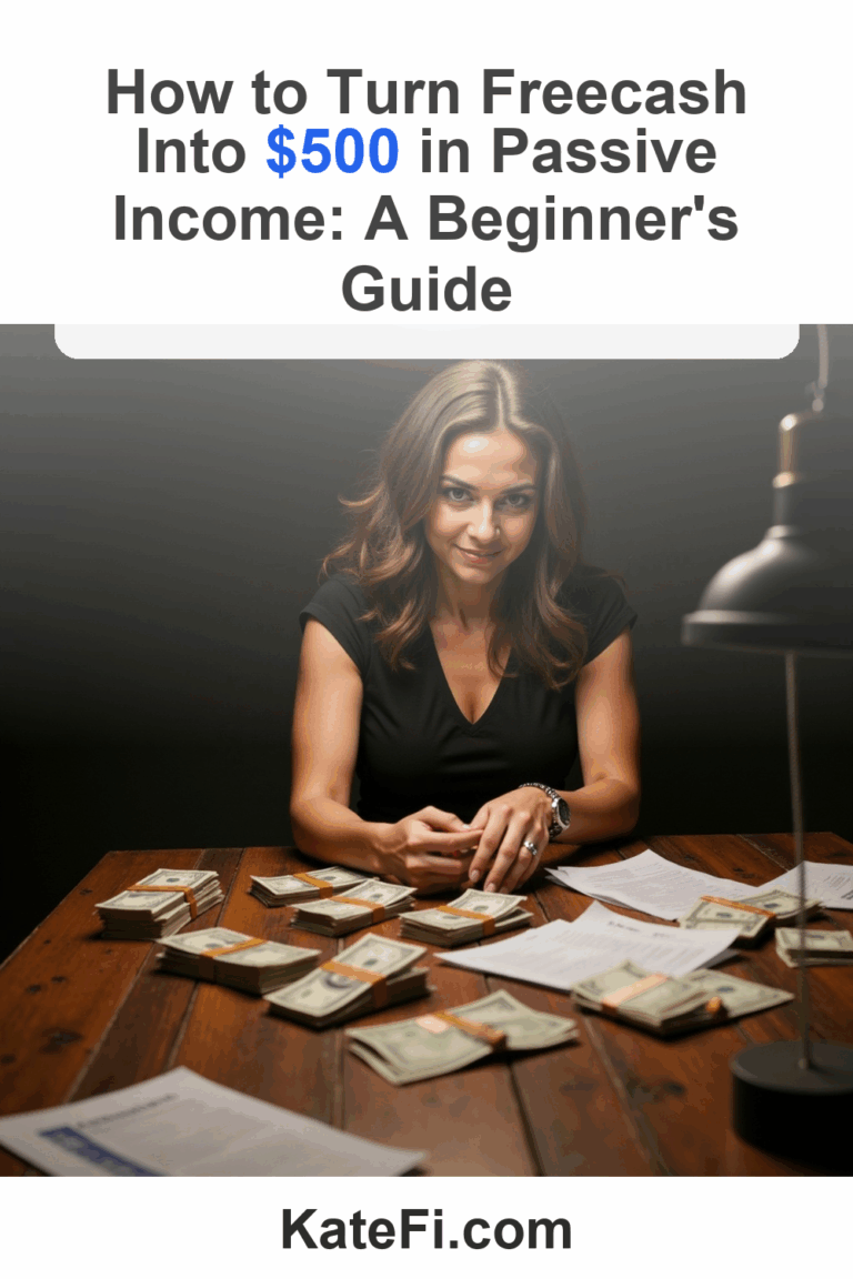How to Turn Freecash Into $500 in Passive Income: A Beginner's Guide – Pinterest cover