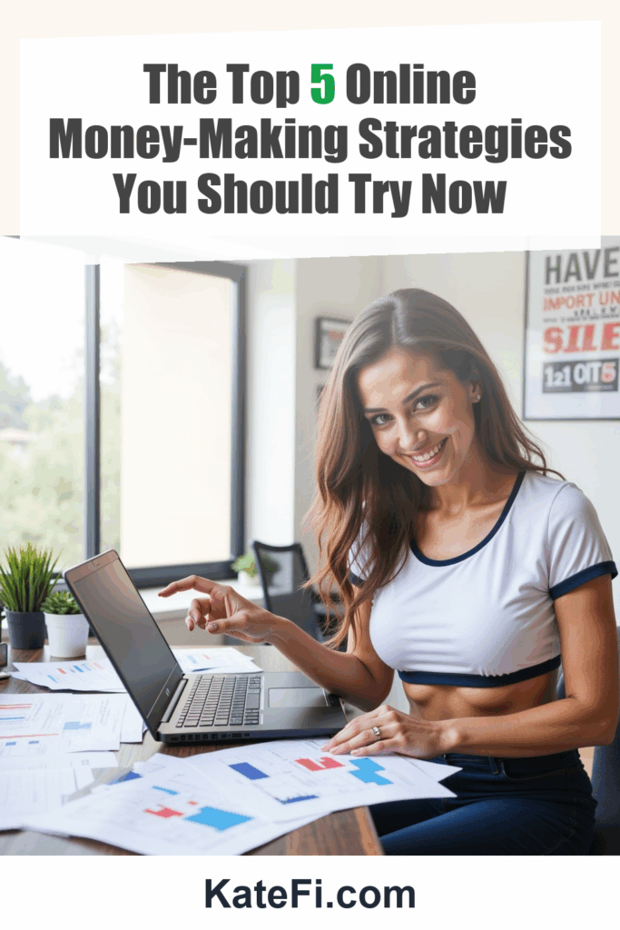The Top 5 Online Money-Making Strategies You Should Try Now – Pinterest cover