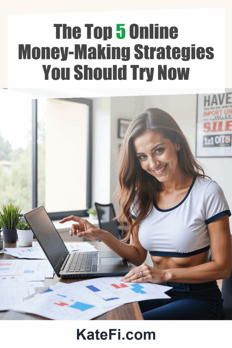 The Top 5 Online Money-Making Strategies You Should Try Now – Pinterest cover