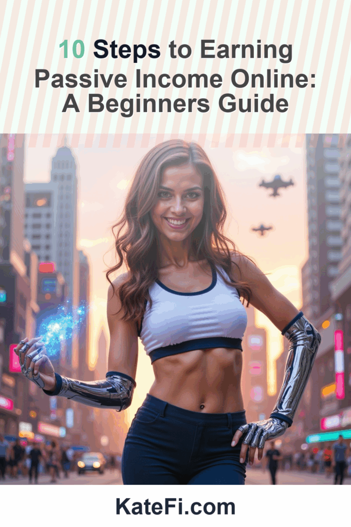 10 Steps to Earning Passive Income Online: A Beginners Guide – Pinterest cover