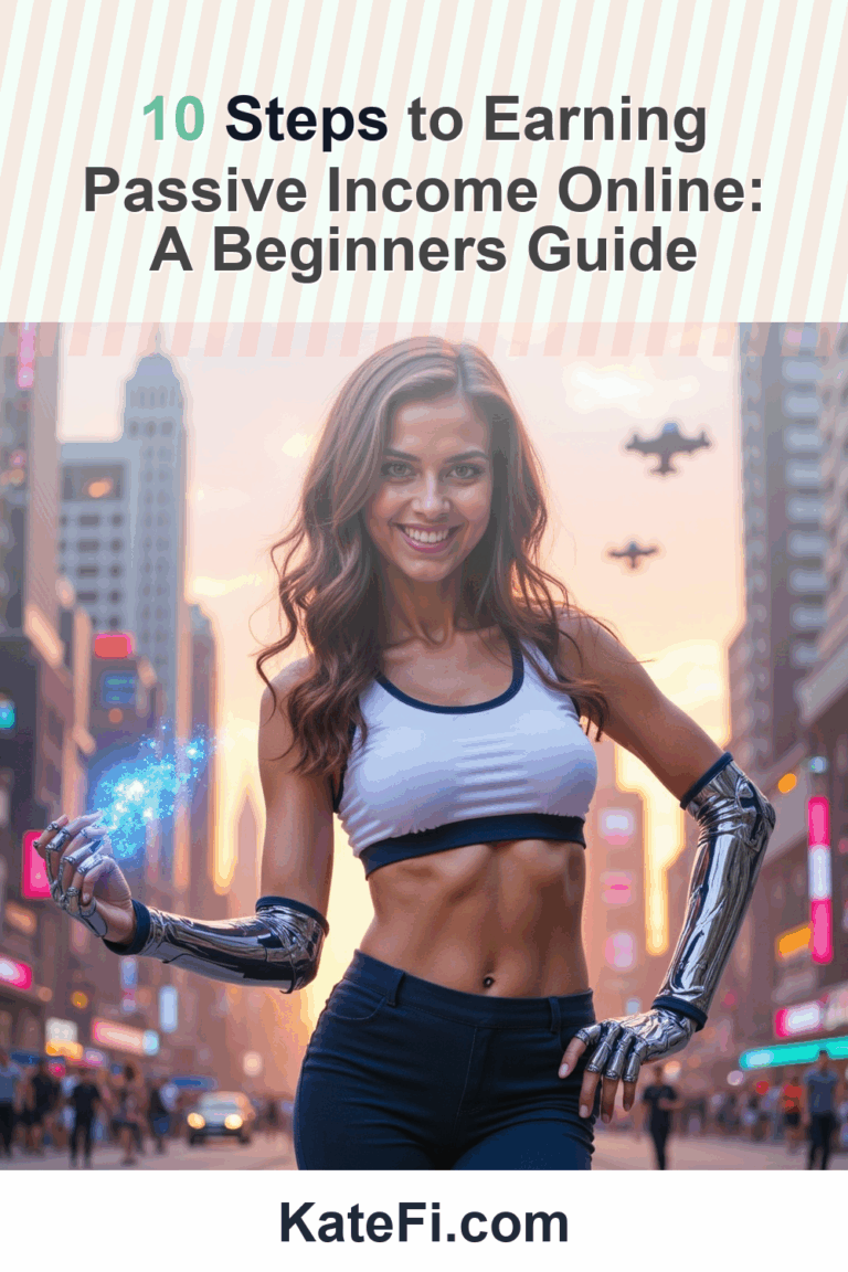 10 Steps to Earning Passive Income Online: A Beginners Guide – Pinterest cover