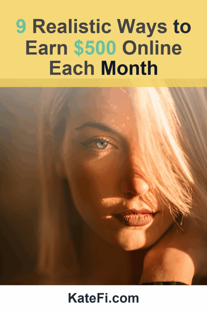 9 Realistic Ways to Earn $500 Online Each Month – Pinterest cover