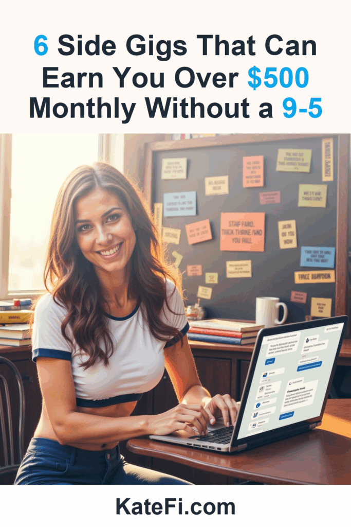 6 Side Gigs That Can Earn You Over $500 Monthly Without a 9-5 – Pinterest cover
