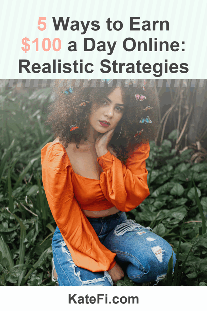 5 Ways to Earn $100 a Day Online: Realistic Strategies – Pinterest cover