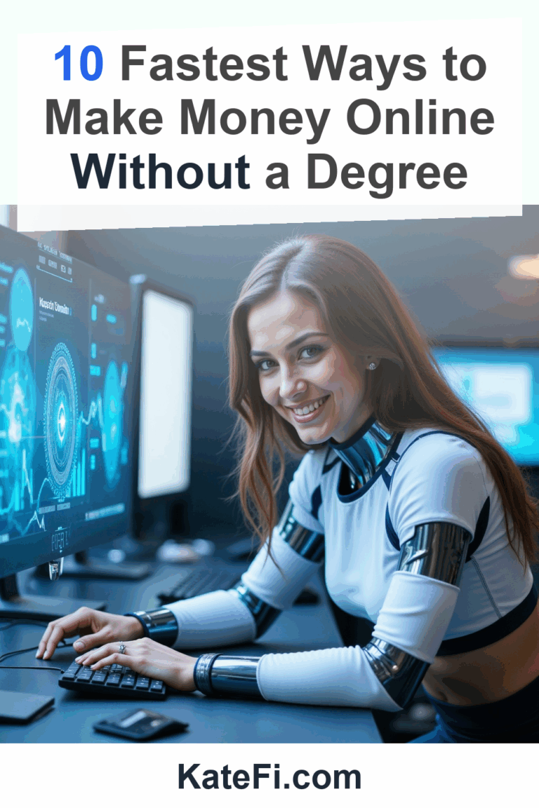 10 Fastest Ways to Make Money Online Without a Degree – Pinterest cover