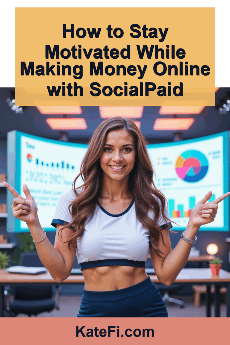 How to Stay Motivated While Making Money Online with SocialPaid – Pinterest cover