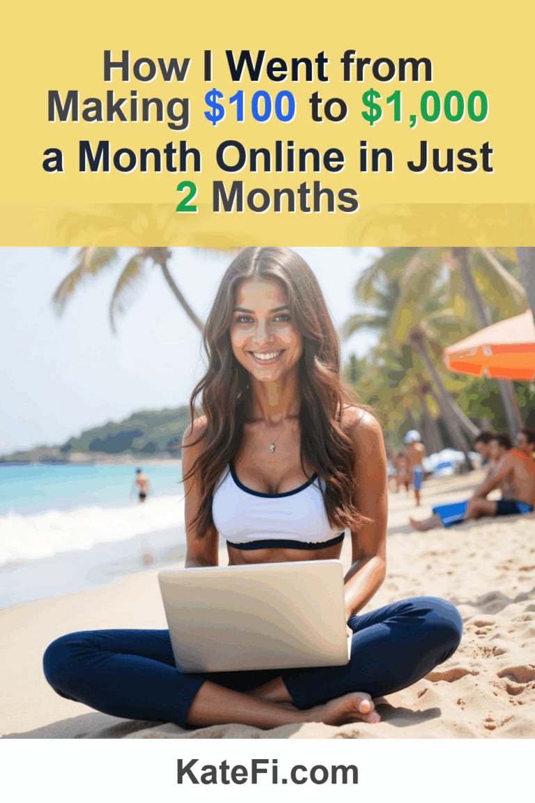 How I Went from Making $100 to $1,000 a Month Online in Just 2 Months – Pinterest cover