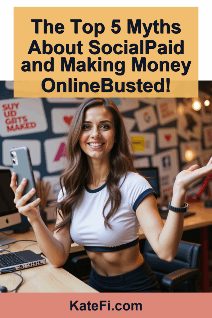 The Top 5 Myths About SocialPaid and Making Money OnlineBusted! – Pinterest cover