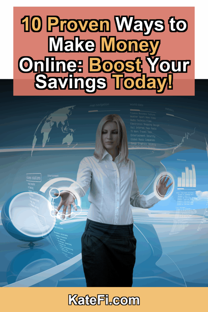 The Ultimate Guide to Making Money Online: From Side Hustles to Savings – Pinterest cover