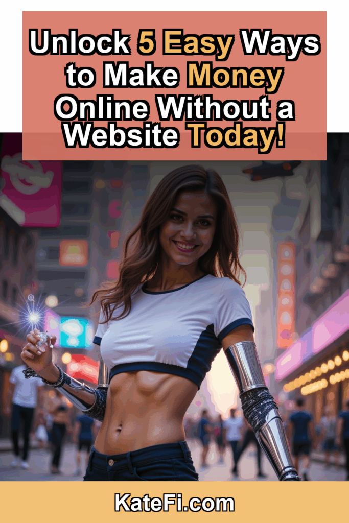 5 Ways to Make Money Online Without a Website – Pinterest cover