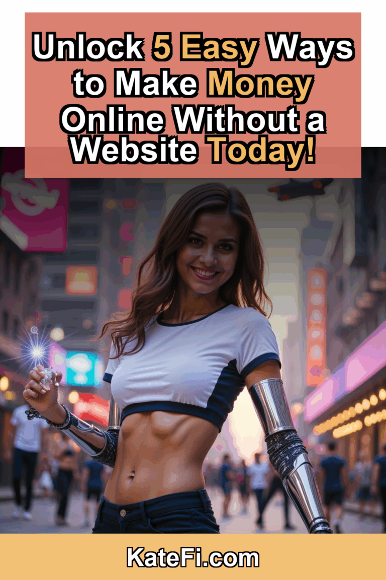 5 Ways to Make Money Online Without a Website – Pinterest cover