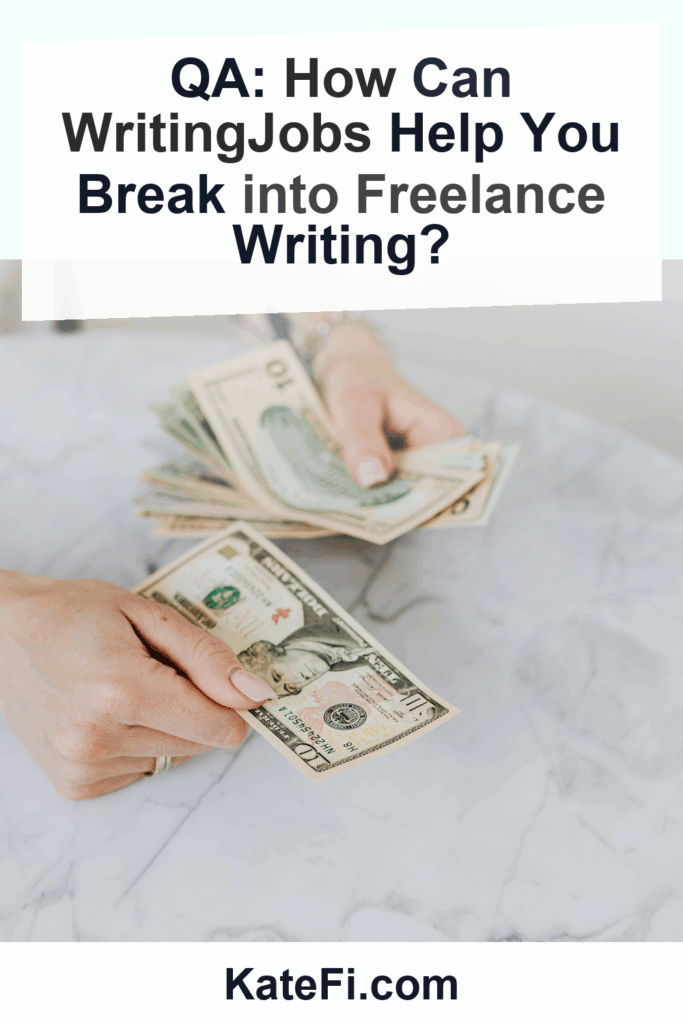 QA: How Can WritingJobs Help You Break into Freelance Writing? – Pinterest cover