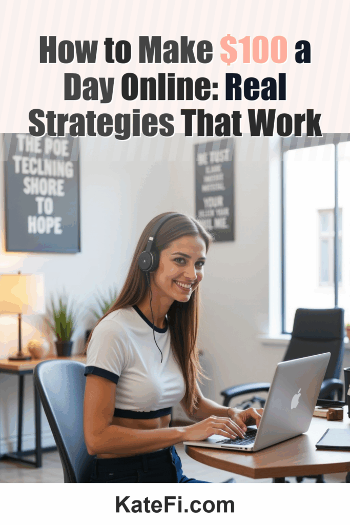 How to Make $100 a Day Online: Real Strategies That Work – Pinterest cover